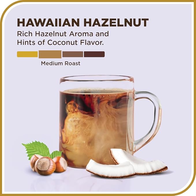 Don Francisco's Hawaiian Hazelnut Ground Coffee, Medium Roast – 100% Arabica, Flavored Coffee, 12 oz Bag