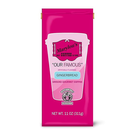 Marylou’s Coffee – Gingerbread Flavored Ground Gourmet Coffee – 11 oz