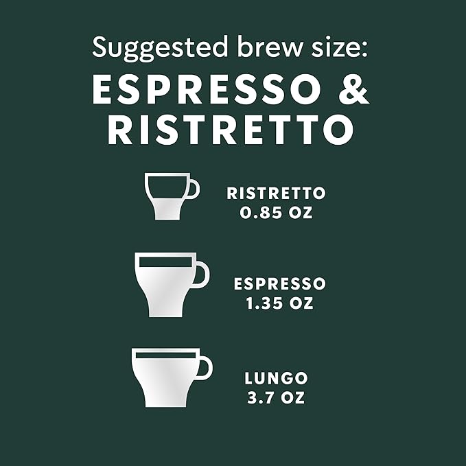 Starbucks by Nespresso Original Line, Caffè Verona, Dark Roast Coffee, 50-count Espresso Pods
