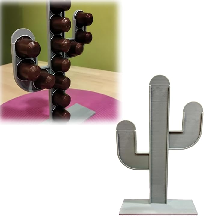 Cactus Capsule Holder for Nespresso Pods, Decorative Coffee Pod Organizer, Countertop Storage