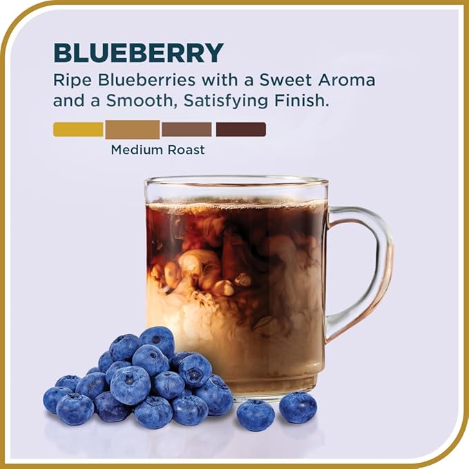 Don Francisco's Blueberry Ground Coffee, Medium Roast – 100% Arabica, Flavored Coffee, 3-Pack of 12 oz Bags
