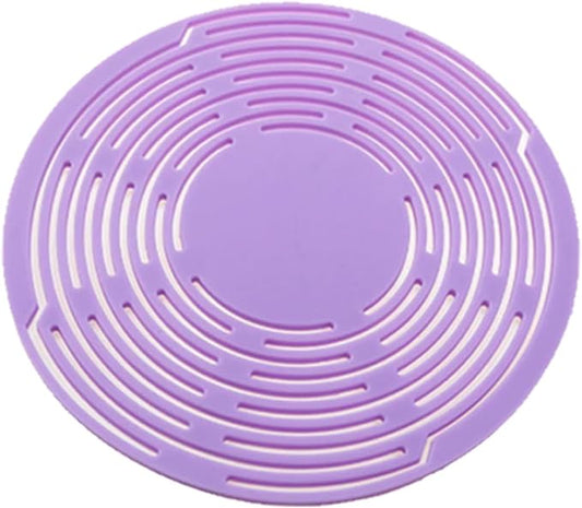 Multifunctional Mesh Coaster,Multifunctional Mesh Cup Coaster,Multi-Use Silicone Storage Bag&Organizer,Wine Holder Handheld Bottle Mesh Coaster Silicone Mat Mesh Design (Light Purple)