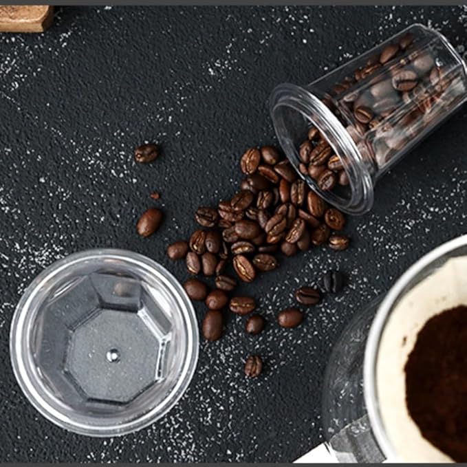 Transparent PC Coffee Dosing Cup 51mm Thickened Coffee Grounds Collector for Espresso Machine Portafilter, Clear Design for Easy Monitoring and Cleaning