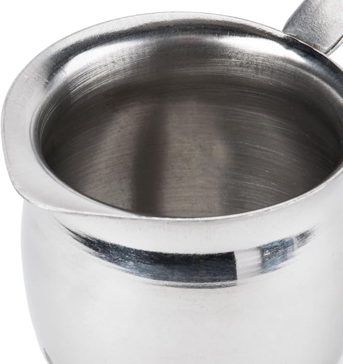 Betolla (6 Pack) 3 oz Stainless Steel Bell Creamer – Bell-Shaped Mini Pitchers for Serving Cream, Milk, Syrups & More