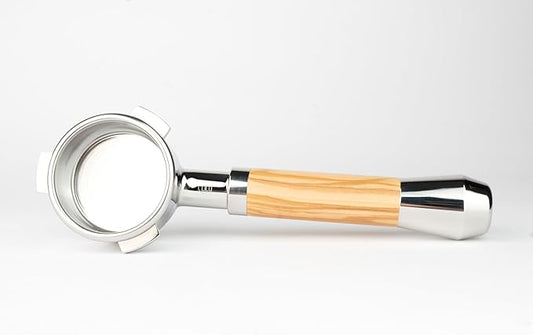 LILQ 54mm Bottomless Naked 3 Ears Portafilter Compatible with Breville Machines Stable Handle (Olive Fusion, 54mm)