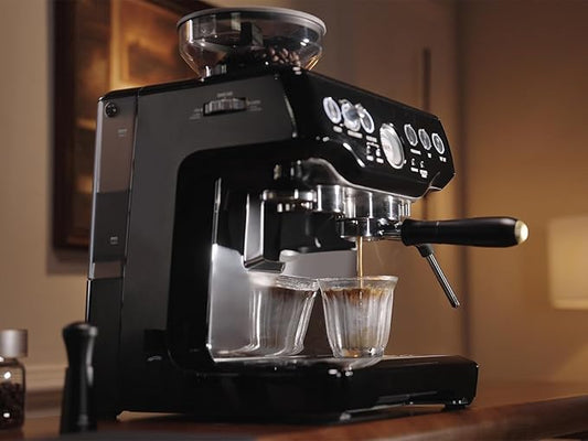MEION 54mm Espresso Accessories Kit for Breville Espresso Machines, Includes Bottomless Portafilter, Double-sided Coffee Distributor & Tamper, Espresso Stirrer and Thin 0.8mm Puck Screen (Black, 54mm)