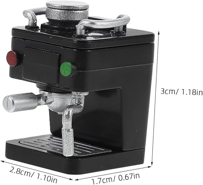 TOYANDONA Dollhouse Coffee Maker - Realistic Miniature Espresso Machine Dollhouse Accessories for Doll House Kitchen Coffee Shop Decorations