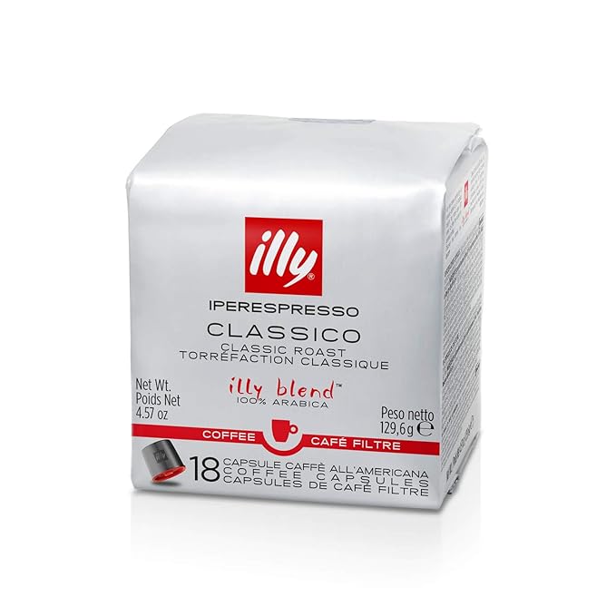illy Coffee, iper Coffee Capsule, Medium Roast Drip Pod, 100% Arabica Bean Signature Italian Blend, Premium Gourmet Roast Brewed, Compatible with Multi Beverage illy iperEspresso Machines (18 ct)