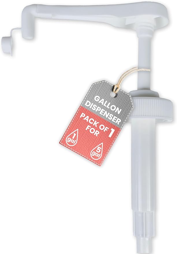 Pump for Gallon Jug & 5 Gallon Bucket, Leakproof Heavy Duty Pump Dispenser for Laundry Detergent, Shampoo, Soap, Oil, Snow Cone Syrup, Popcorn Butter, Commercial Household Industrial Use (1pc)