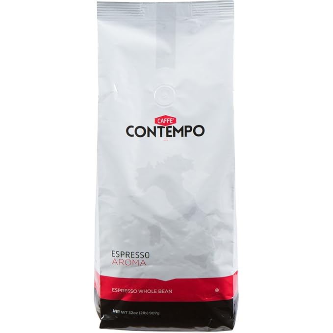 CAFFÉ CONTEMPO Italian Style Espresso, Aroma Blend, 2 LB Whole Bean, Dark Roast, Freshly Roasted Coffee