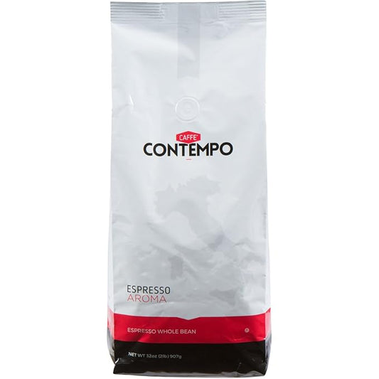 CAFFÉ CONTEMPO Italian Style Espresso, Aroma Blend, 2 LB Whole Bean, Dark Roast, Freshly Roasted Coffee