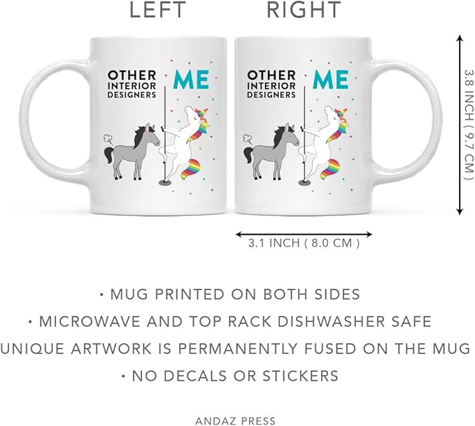 Andaz Press Funny Quirky 11oz. Ceramic Coffee Tea Mug, Thank You Gift, Horse Unicorn, 1-Pack, Birthday Ideas, Coworker Him Her, Gift Box