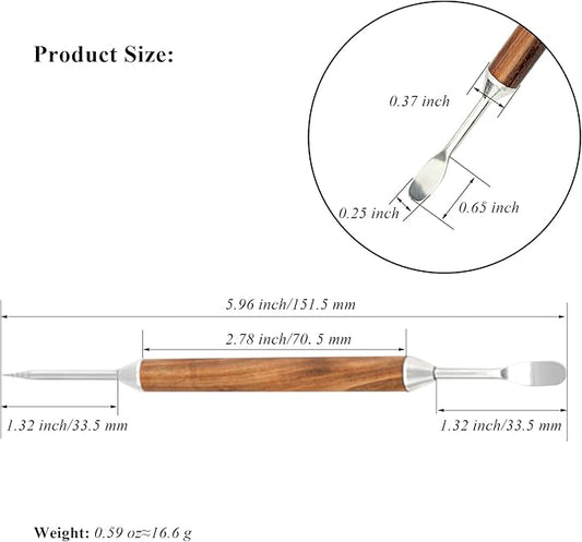 1 PCS Latte Art Pen Cinnamon Pen for Coffee,Barista Espresso Coffee Latte Art Tools Accessories for Coffee Bar Barista Make Creative Coffee Designs Decors,Stainless Steel Wood,LXLVOUEG