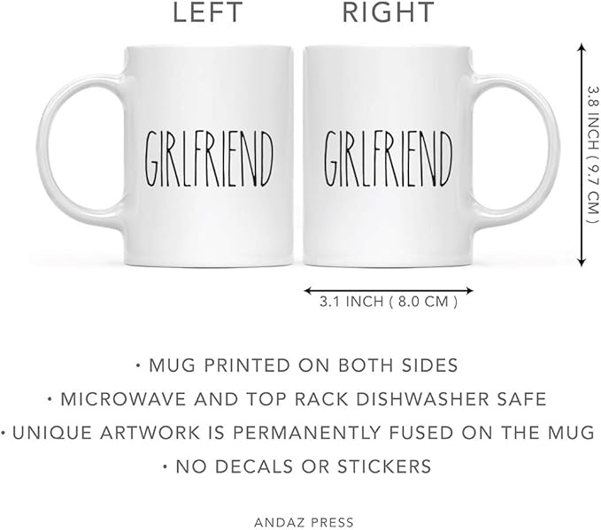 Andaz Press Simple Rustic Farmhouse Kitchen Decor 11oz. Ceramic Coffee Tea Mug Gift, Girlfriend, 1-Pack, Birthday Christmas Gift Ideas for Family, Friends