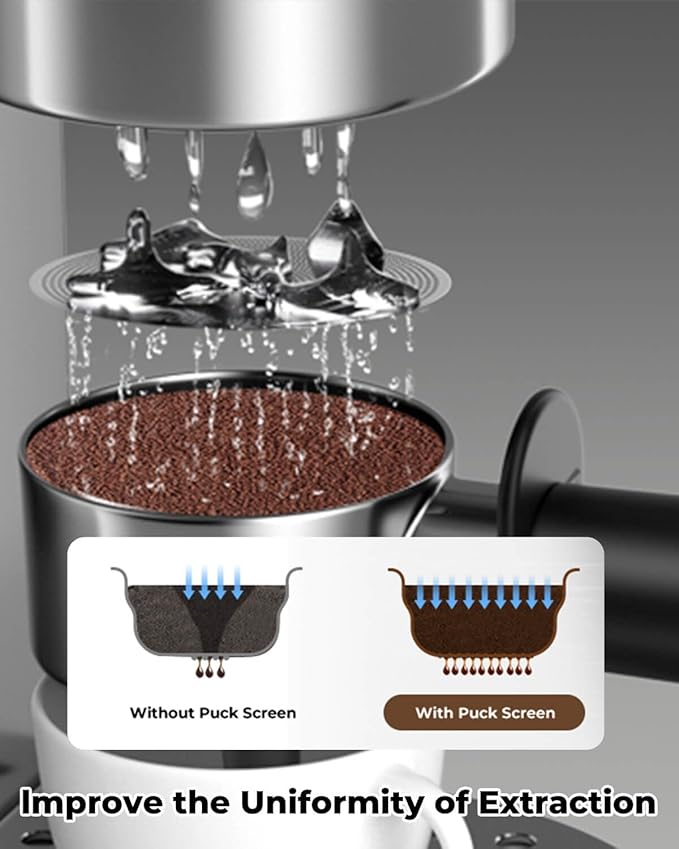 51mm Bottomless Portafilter 3 Ears Fits for Delonghi Dedica EC680/EC685/EC885 and SMEG, Espresso Accessories Kit includes Puck Screen, WDT Tool, Espresso Dosing Funnel, Double Shot Filter Basket