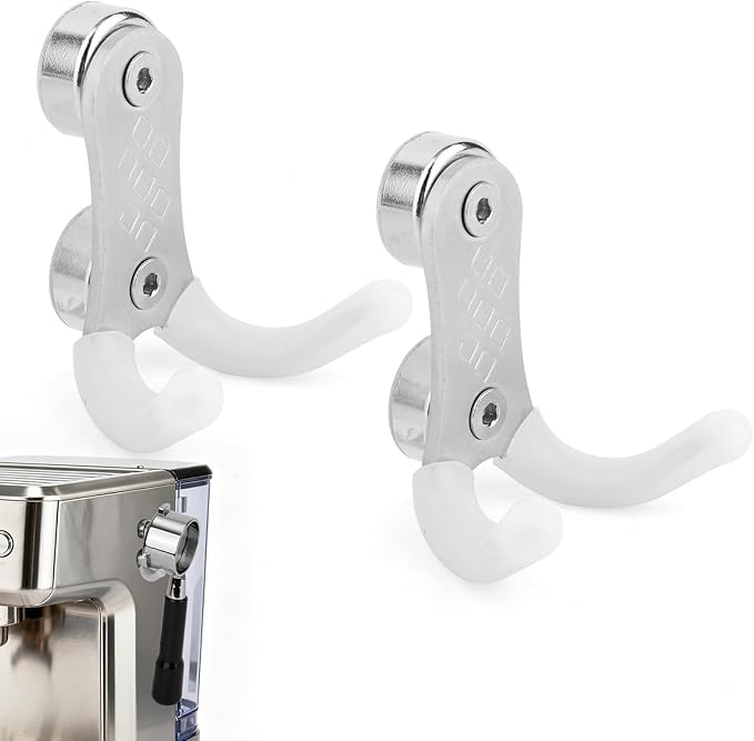 2-Pack Magnetic Coffee Portafilter Holder, Espresso Handle Hook for Metal Walls Espresso Accessories Organizer Tool Compatible with Ninja Luxe Cafe & Breville Machines