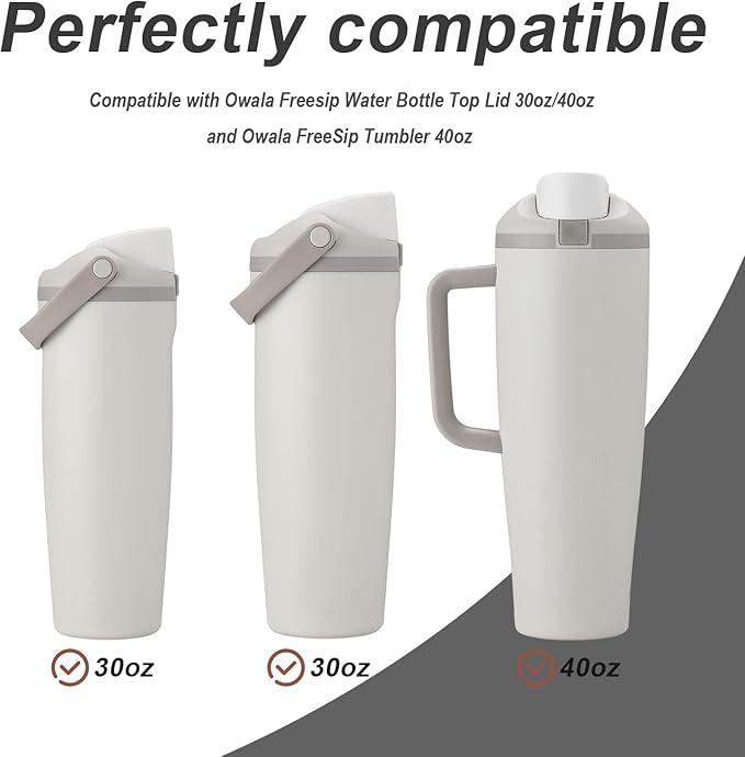 Replacement Stopper Compatible with Owala FreeSip Sway 30oz 40oz, 7Pcs Leakproof Silicone Cap Mouth Stopper for Owala FreeSip Tumbler 40oz Water Bottle Lid Spout Gasket Plug Parts