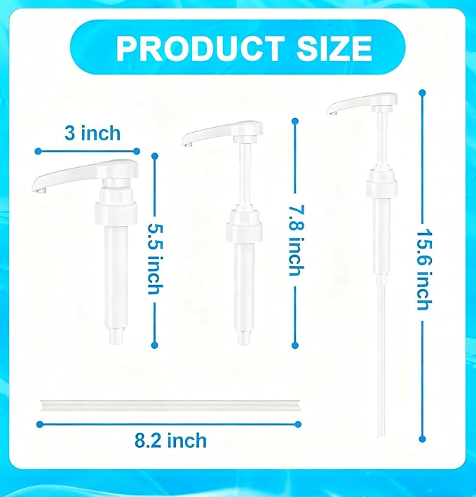 4 Pack Coffee Syrup Pump for 750ml Bottles - Universal Fit for Monin Glass Bottles | No Clog Precision Dispenser with 6 Tip Covers - Perfect for Coffee Bar, Kitchen (White)