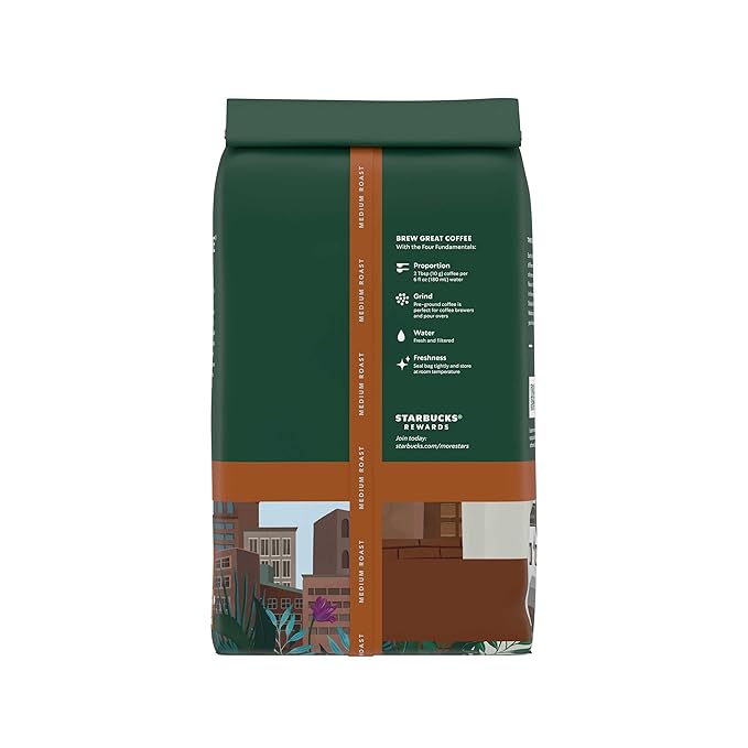 Starbucks Ground Coffee, Medium Roast Hot or Iced Coffee, Pike Place Roast, 18 oz