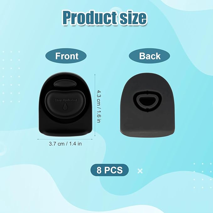 BOXOB 8pcs Silicone Bottle Stopper for Owala FreeSip 24oz 32oz, Water Bottle Plug Mouth Lid Cap Top Seal Replacement Parts Accessories Compatible with Owala 16/19/24/32/40oz (8 Colors)