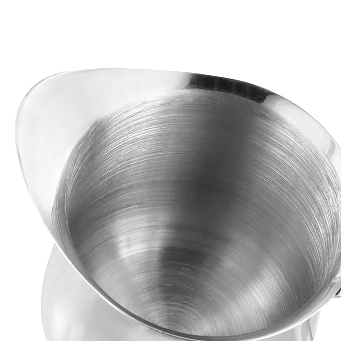 KEILEOHO 8 PCS 2oz Stainless Steel Bell Creamer, Wide Mouth Creamer Pitcher, Small Bell Creamers Cup for Sauce, Cream, Milk, Coffee