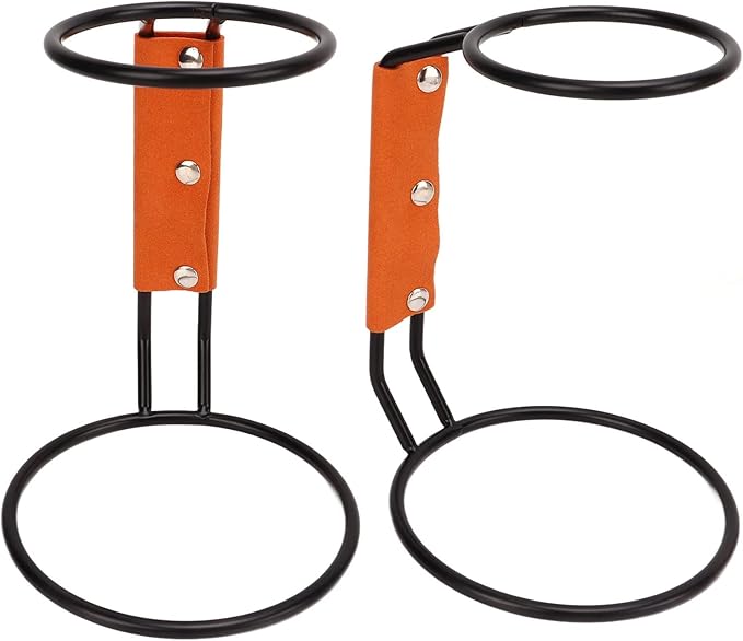 Jeanoko Pour Over Coffee Makers Stand, Pour Over Coffee Dripper Rack Iron Dripper Stand with Leather Handle Case Coffee Dripper Holder for Home Coffee Shop