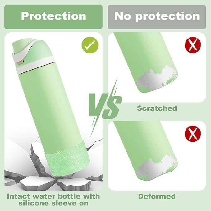 Silicone Boot for Owala Water Bottle 24 oz 32 oz 40 oz, Anti-Slip Protective Sleeve for FreeSip/Twist/Flip Stainless Steel Water Bottles Accessories