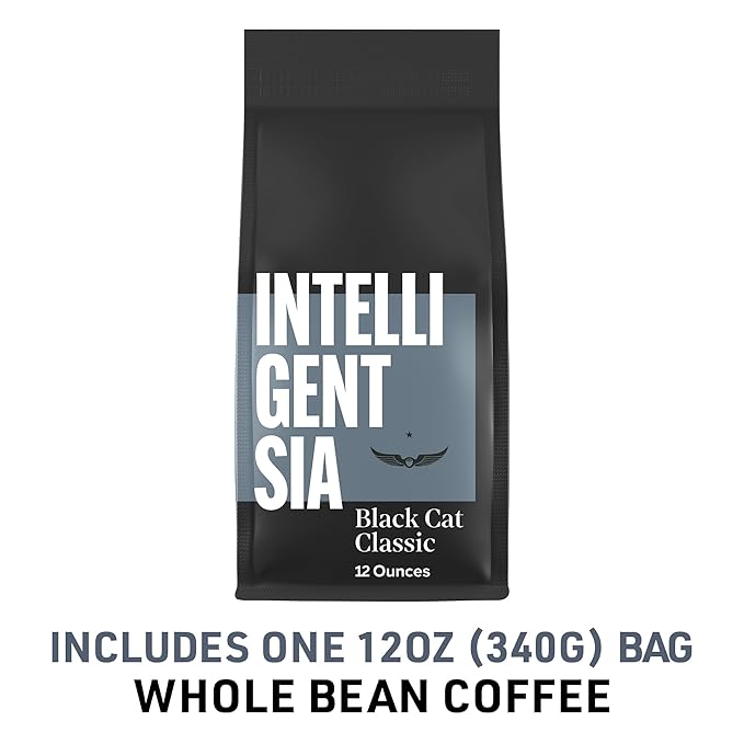 Intelligentsia Coffee, Light Roast Whole Bean Coffee, 100% Arabica Coffee - Black Cat Classic Espresso 12 Ounce Bag