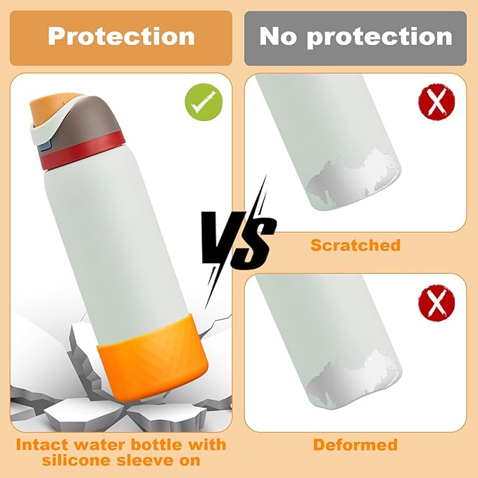 Silicone Boot for Owala Water Bottle 24 oz 32 oz 40 oz, Anti-Slip Protective Sleeve for FreeSip/Twist/Flip Stainless Steel Water Bottles Accessories
