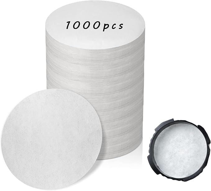 1000 Pcs Round Disposable Coffee Filters Paper Compatible with Aeropress Coffee Makers