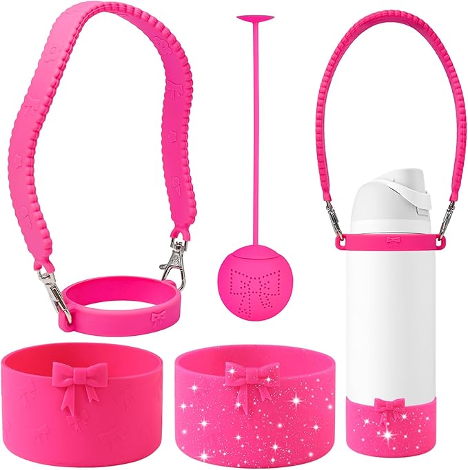 Silicone Bow Boot Water Bottles Accessories for Owala 32 oz WaterBottles