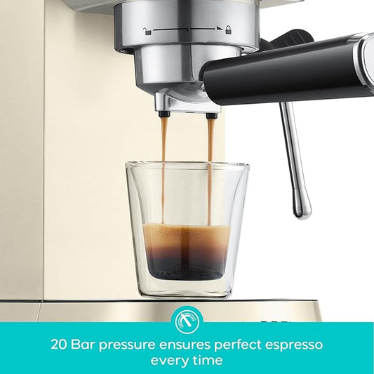 CASABREWS CM5418 Espresso Machine 20 Bar, Espresso Maker with Milk Frother Steam Wand, Stainless Steel Espresso Coffee Machine with 34oz Removable Water Tank, Gift for Mom or Dad, Gift for Him, Creamy