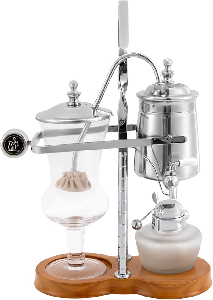 Vintage Siphon/Syphon Coffee Maker Belgian Belgium Coffee Brewer Tea Maker 400ml/ 15oz - Silver