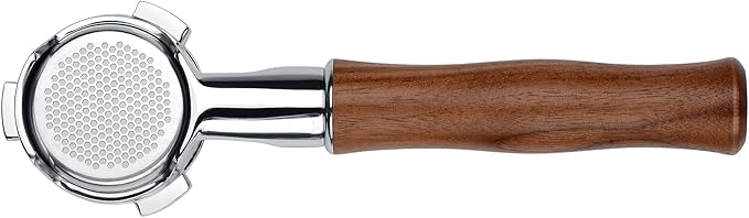 Normcore 54mm Slim Naked Portafilter with 18g Precision High Extraction Basket, Genuine American Walnut Handle Fits 54mm Breville Sage Barista Machines
