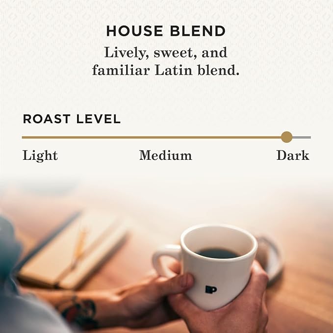 Peet's Coffee, Dark Roast Keurig K-Cup Pods, 100% Arabica Coffee - House Blend 88 Count (4 Boxes of 22 Pods)