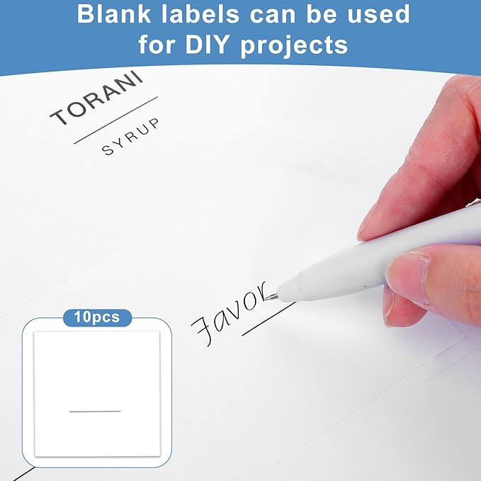 84PCS Coffee Syrup Labels, White Minimalist Preprinted Coffee Syrup Stickers Waterproof Coffees Syrups Pump Stickers Coffees Syrups Labels Set for Bottles Bar Containers Dispenser Organization