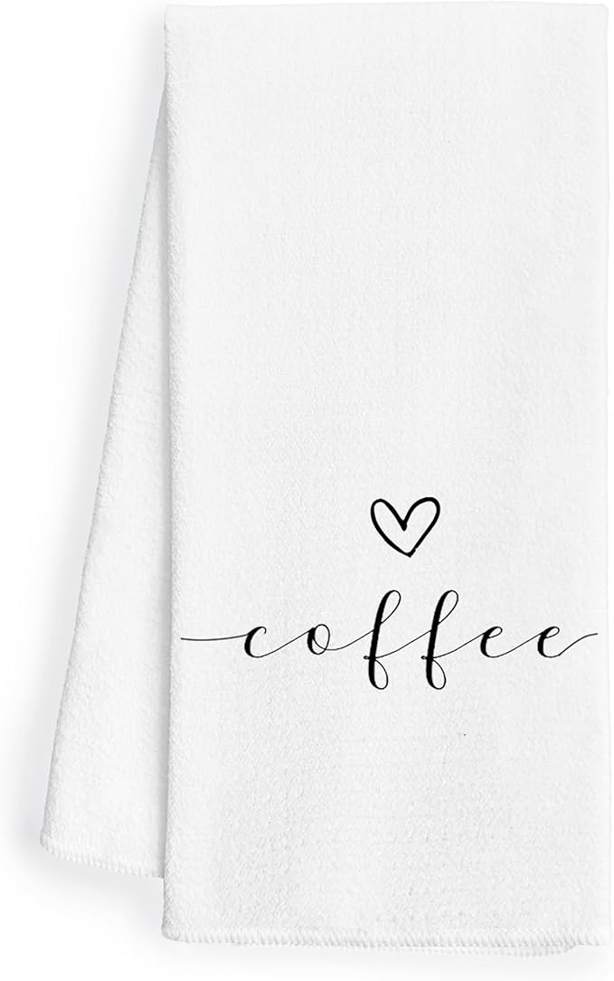 Coffee Decor Kitchen Towels - Bar Dish Towels, Gifts for Coffee Lovers, 1624 Inches