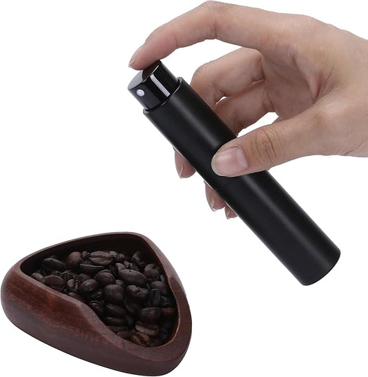 rosewood Coffee Bean Dosing Cup and Spray Bottle Kit for espresso enthusiasts, Coffee Bar Accessories,Take coffee beans quantitatively to reduce the spray of coffee static electricity