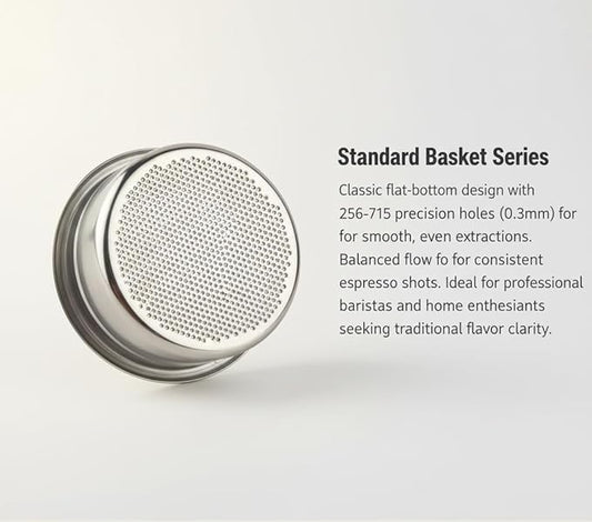 Espresso Accessories, 22g Standard Espresso Basket – 58mm Flat Bottom Precision Filter, Balanced Flow Design for Large Dose Double Shots
