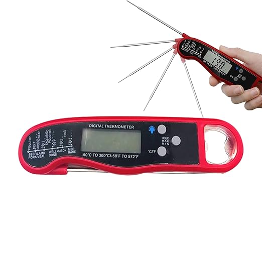 Cooking Temperature Gauge,Instant Read Waterproof LCD Display Kitchen Utensils | Digital Candy Thermograph - for Home Apartment House Baking Frying Steak Grill BBQ Turkey Grillers