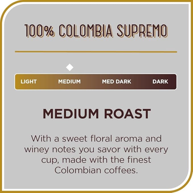 Don Francisco's Premium Colombia Supremo Ground Coffee: Rich, Aromatic 100% Arabica Beans - Family Crafted Flavored Coffee for a Delightful Morning Brew (12 oz Can) (Pack of 2)
