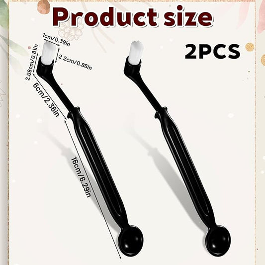 2 Pieces Espresso Machine Cleaning Brush Kit Espresso Cleaner Brushes Coffee Cleaning Brush with Spoon Head for Coffee Grinder and Espresso Cleanings Home Kitchen Accessories
