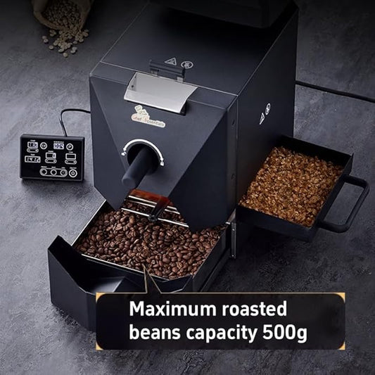 Electric Coffee Bean Roaster Machine, Smokeless Drum Roasting, for Home&Commercial Automatic Baking