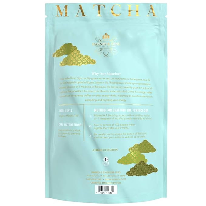 Harney & Sons Organic Everyday Matcha | 16oz Bag Powdered Matcha Tea
