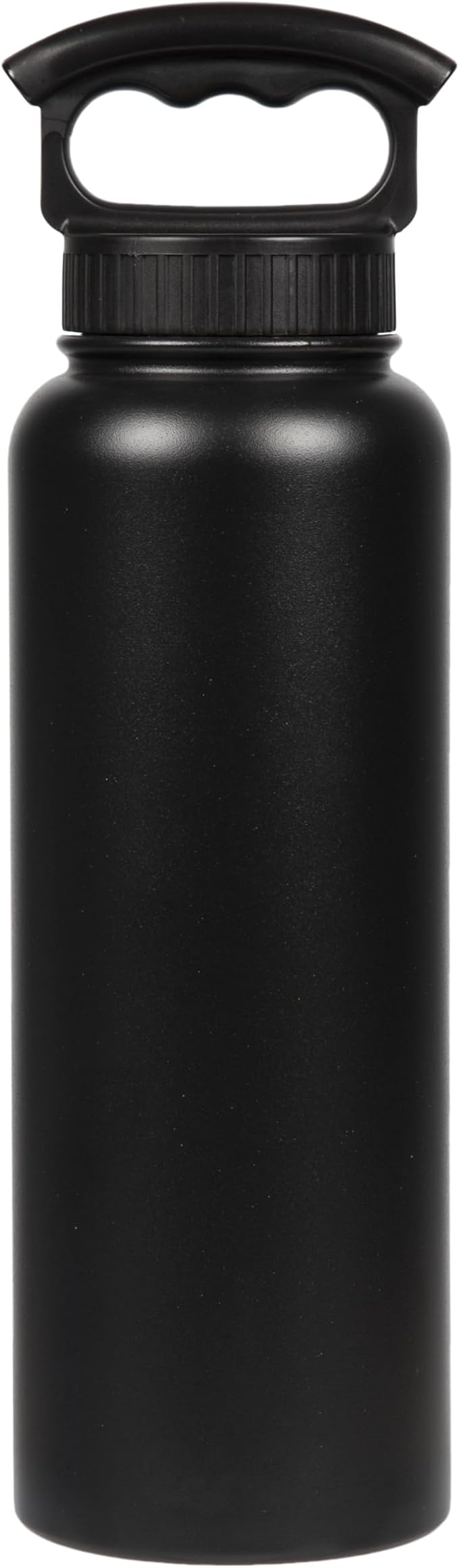 FIFTY/FIFTY Double Wall Vacuum Insulated Water Bottle, Stainless Steel, Wide Mouth with Three Finger Cap
