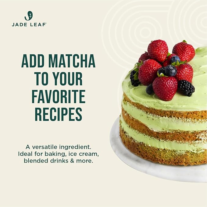 Jade Leaf Matcha Organic Premium Ceremonial Grade Matcha Green Tea Powder - Japanese - Culinary, Ingredient, Ceremonial Barista Teahouse, Latte, Collagen, 16 Ounce (Pack of 1), Culinary