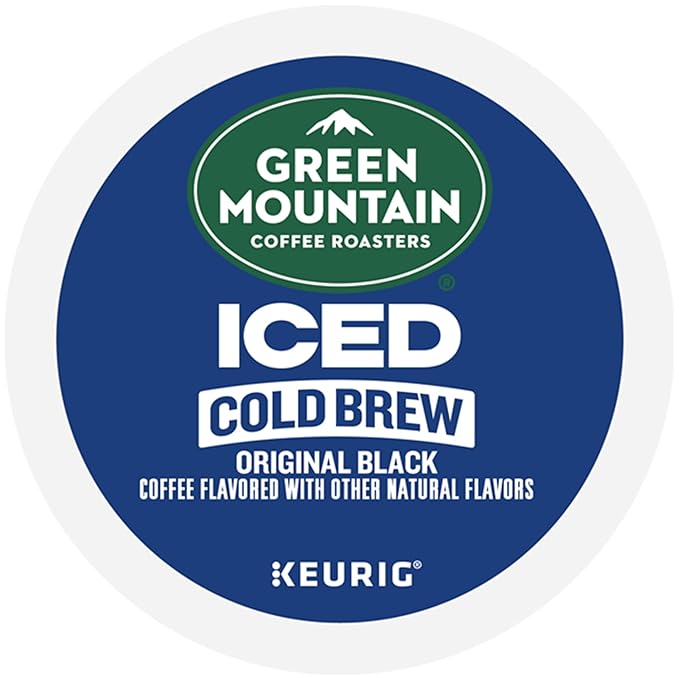 Green Mountain Coffee Roasters Original Black Iced Cold Brew Coffee, Single Serve Keurig K-Cup Pods, 60-Count Box (6 Packs of 10)