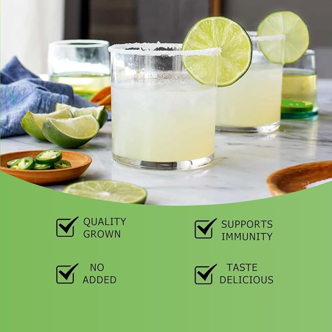 Lime Juice Powder, 8 Oz, Fresh Lime Juice Freeze Dried Powder Filler Free, Rich in Natural Vitamin C, Great Flavor for Soda, Baking and Cooking 227g