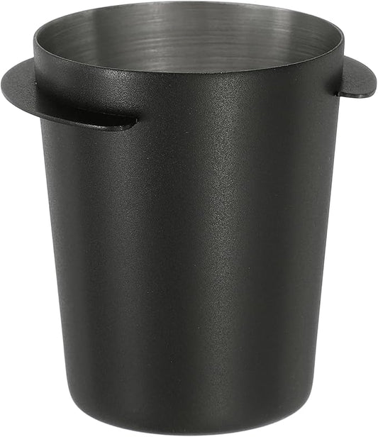 uxcell 53mm Coffee Grinder Powder Cup, Stainless Steel Espresso Coffee Powder Feeder, Espresso Coffee Machine Tools for Coffee Tamper (Black)