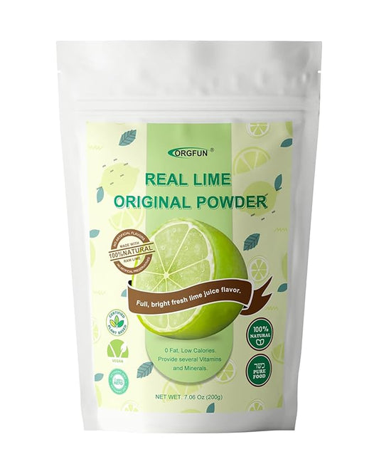 ORGFUN Freeze-Dried Lime Powder – 100% Pure, All Natural, Vegan, 7.06 oz